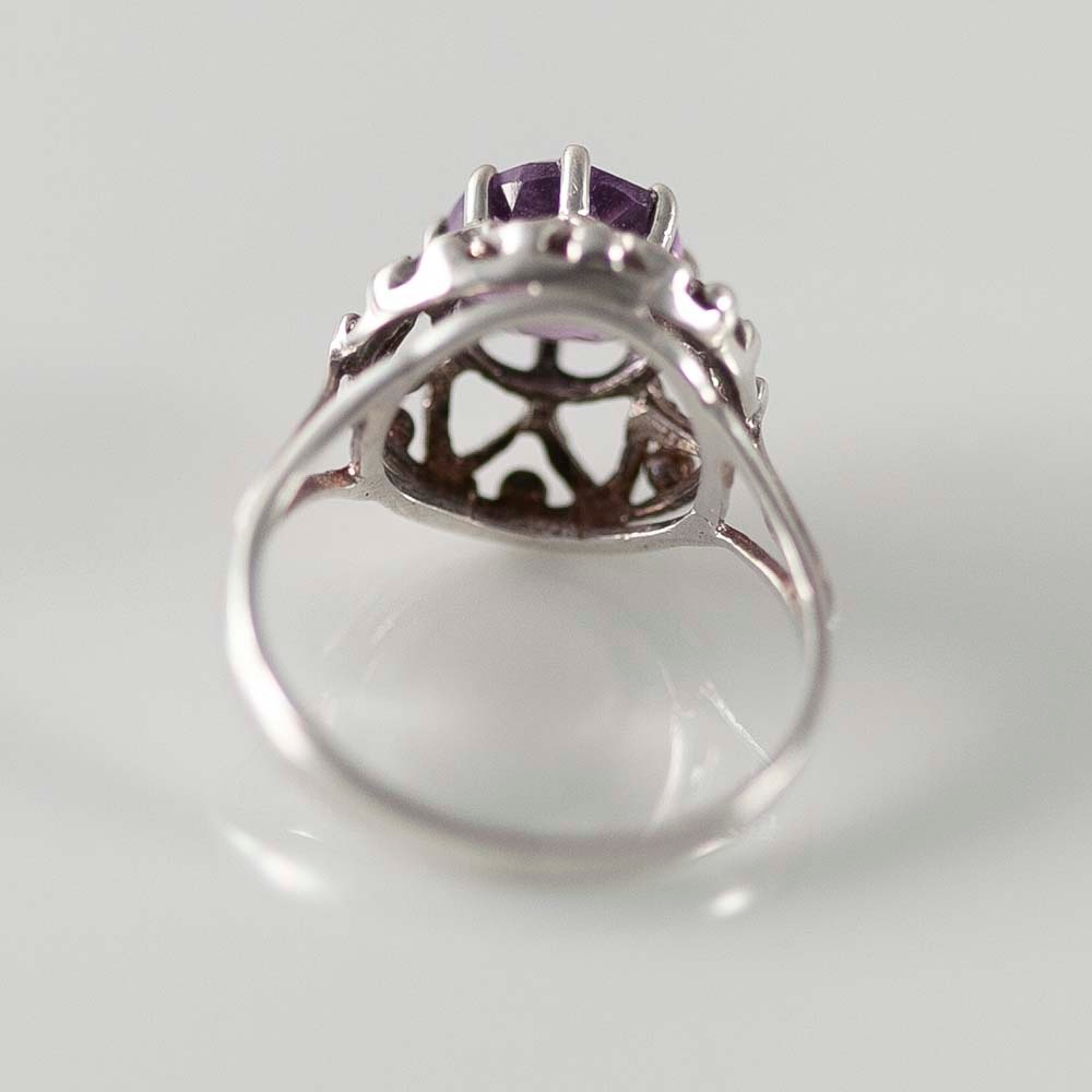 ヴィンテージ イギリスで買い付けた プレゼントにもおすすめ クラウン（王冠）のデザイン シルバー リング 9.5号