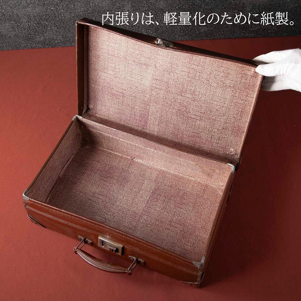 【新着商品】アンティーク 英国紳士が愛した 1935年～1940年代製 バルカンファイバー製 トランク（アタッシュケース）