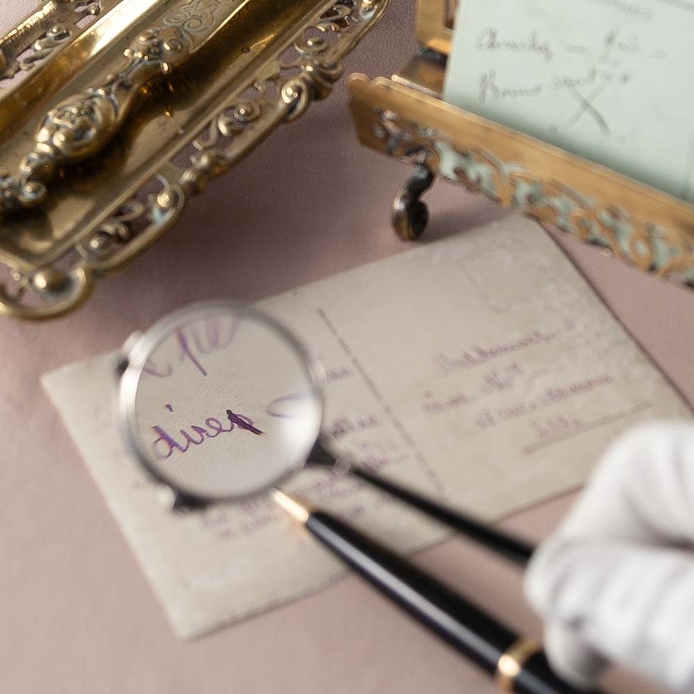 アンティーク イギリスで買い付けた スターリングシルバーの落ち着いた色合い  ロニェット（拡大鏡）