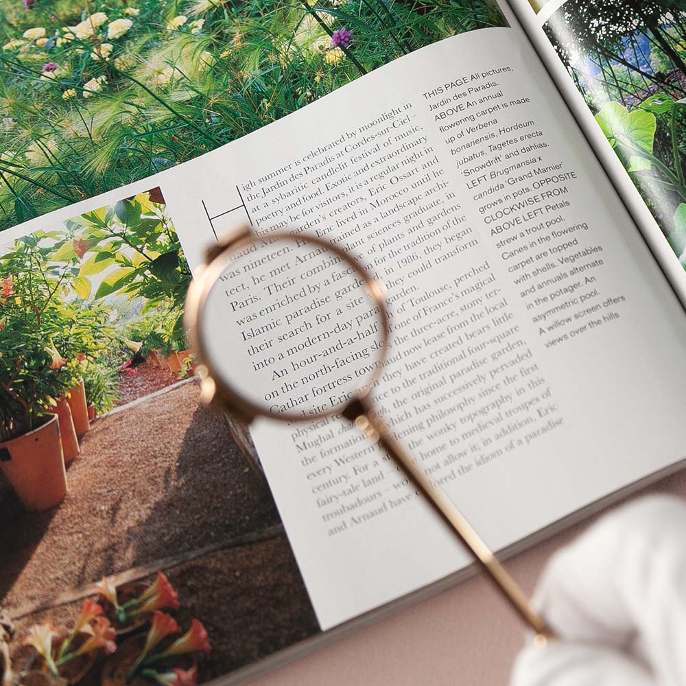 アンティーク イギリスで買い付けた 真鍮製 丸いレンズ ロニェット（拡大鏡）