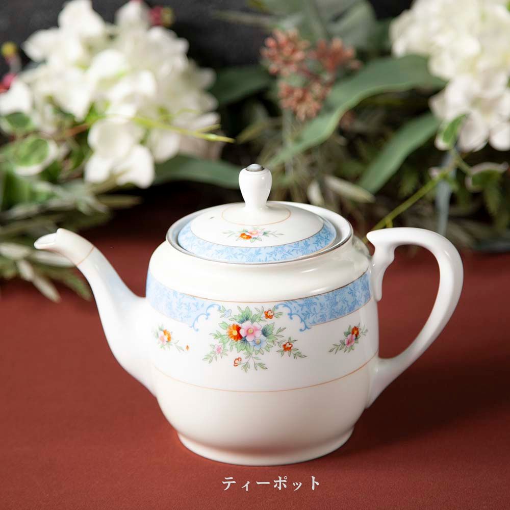 【新着商品】アンティーク イギリスで買い付けた 可憐な花が可愛い オールドノリタケ マルキ印 ティーポットミルクポット シュガーポット セット