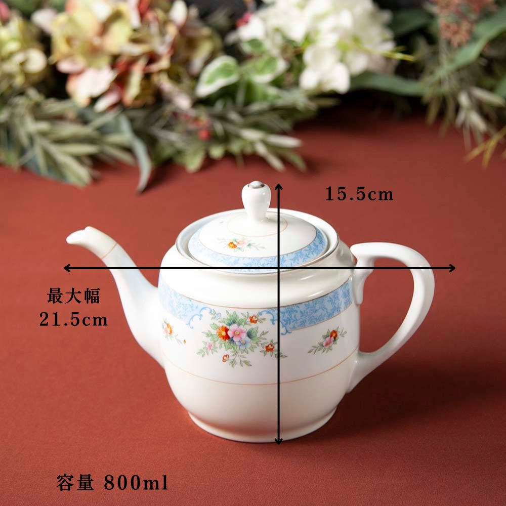 【新着商品】アンティーク イギリスで買い付けた 可憐な花が可愛い オールドノリタケ マルキ印 ティーポットミルクポット シュガーポット セット