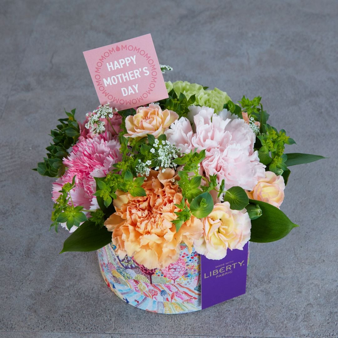 【母の日アレンジメント】リバティボックス〈60-80サイズ〉