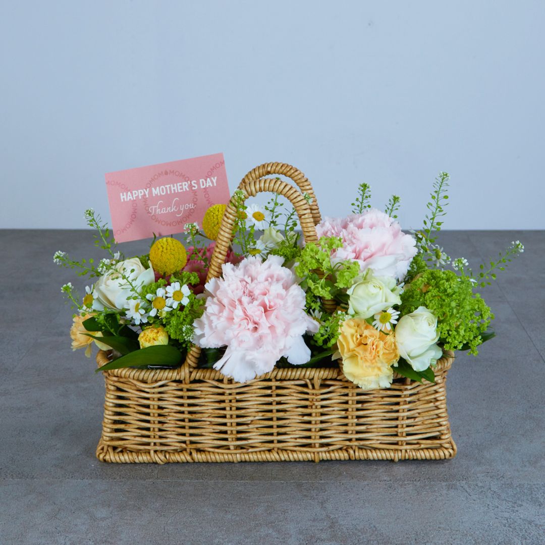 【母の日アレンジメント】ゆらり (ピンクミックス)〈100-120サイズ〉