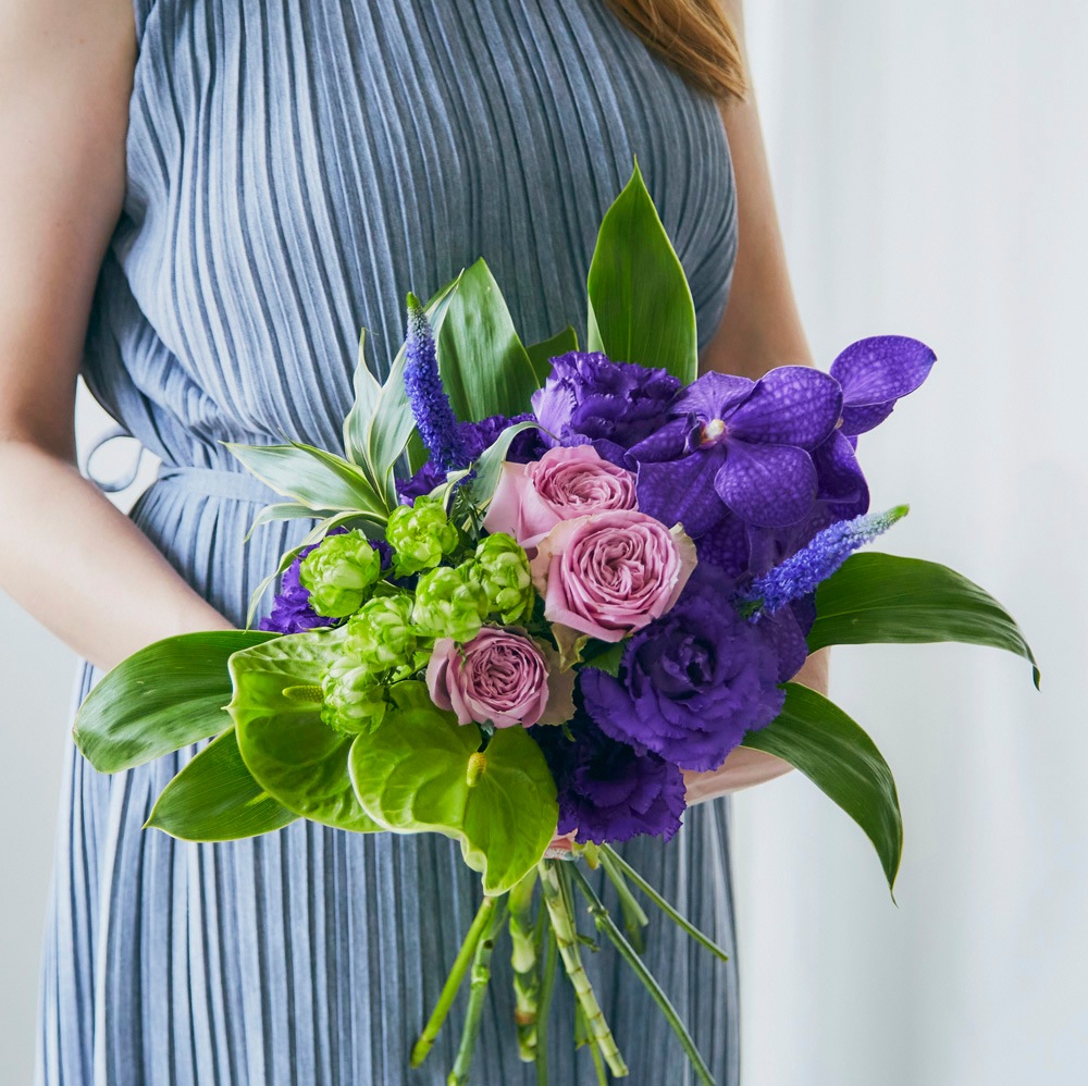 【生花ブーケ】パープルヘイズ Purple Haze〈100-120サイズ〉