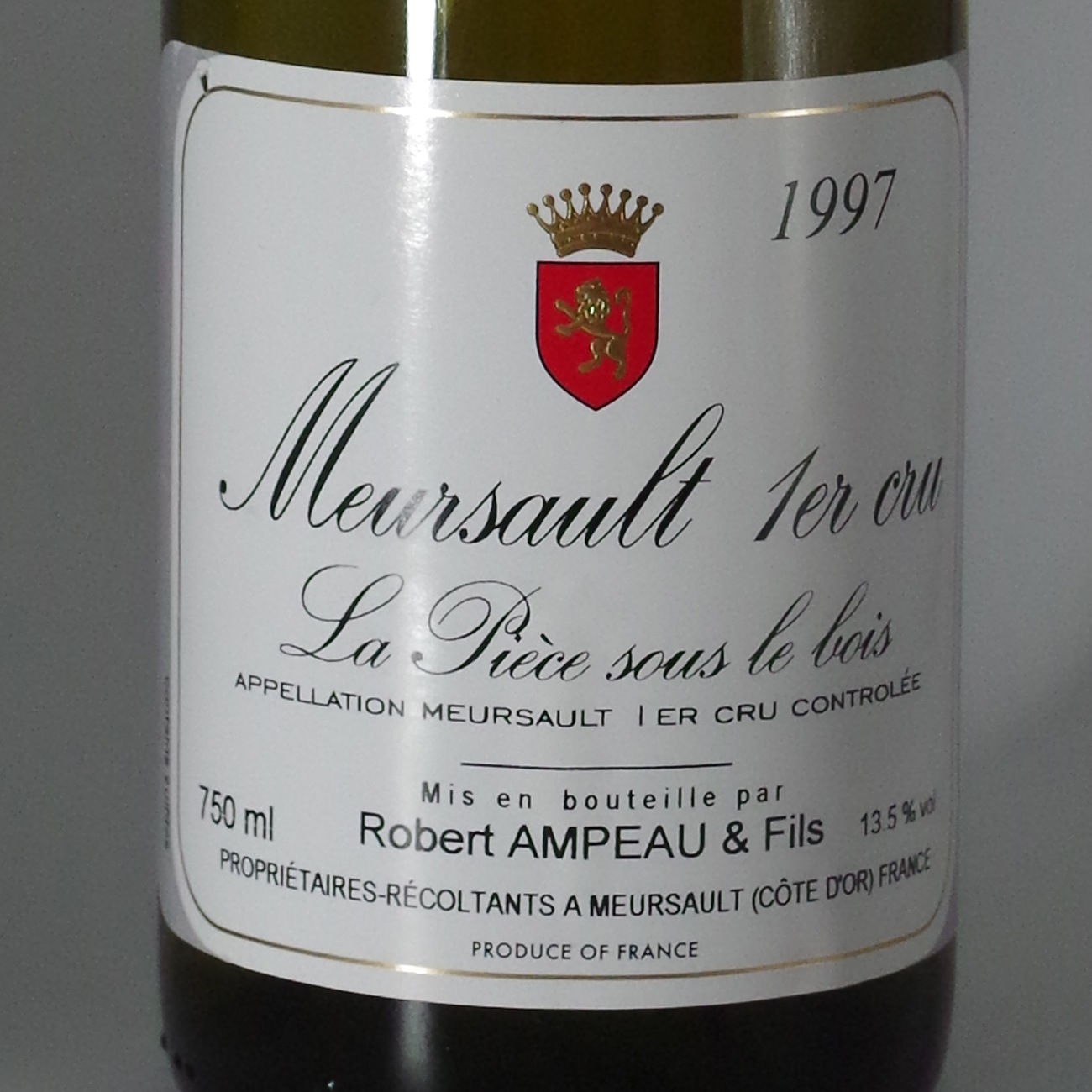 ロベール・アンポー ムルソー 1er Cru ラ・ピエス・スー・ル・ボワ 