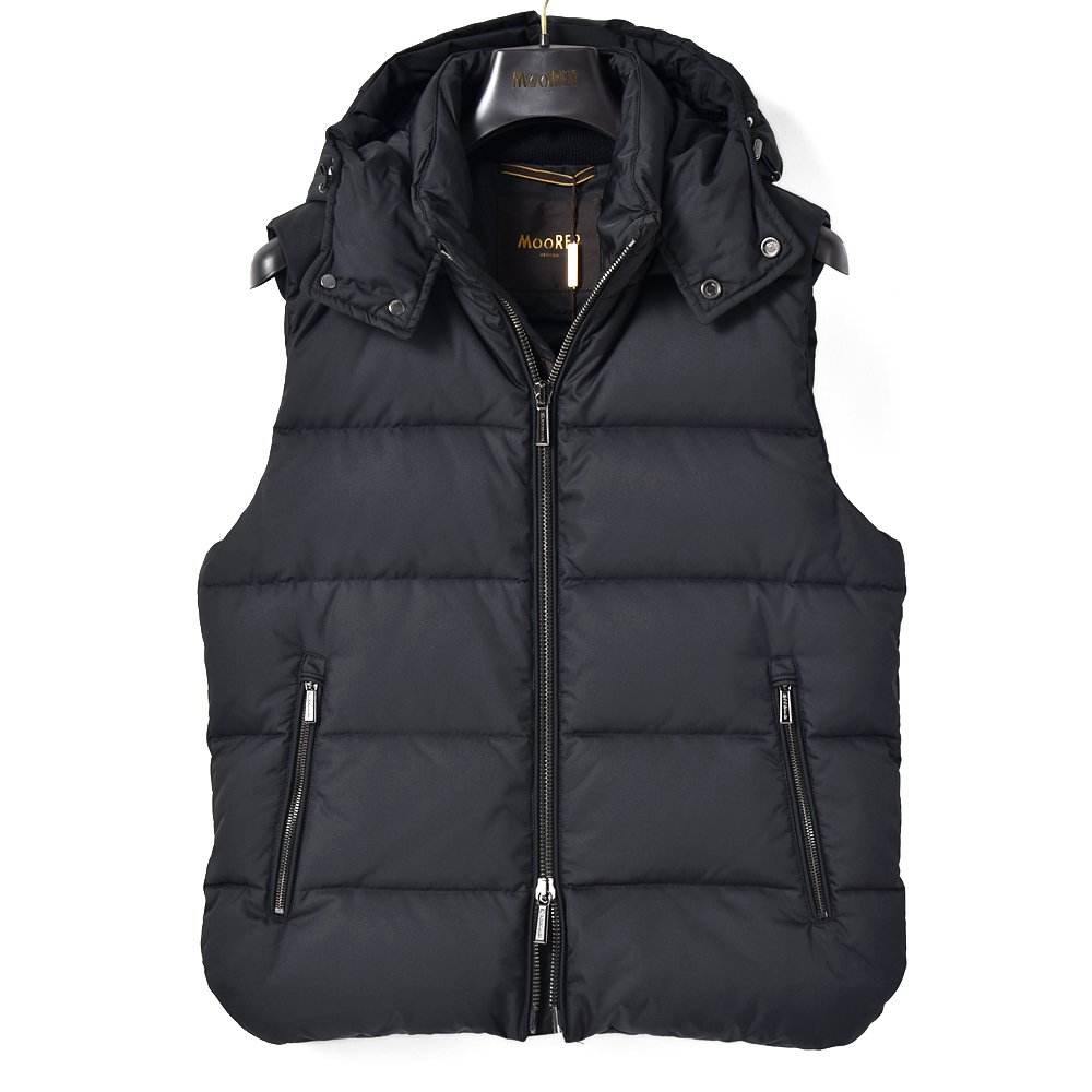 MOORER ムーレー FAYER-WK2 ポリエステル フーデッド ダウンベスト