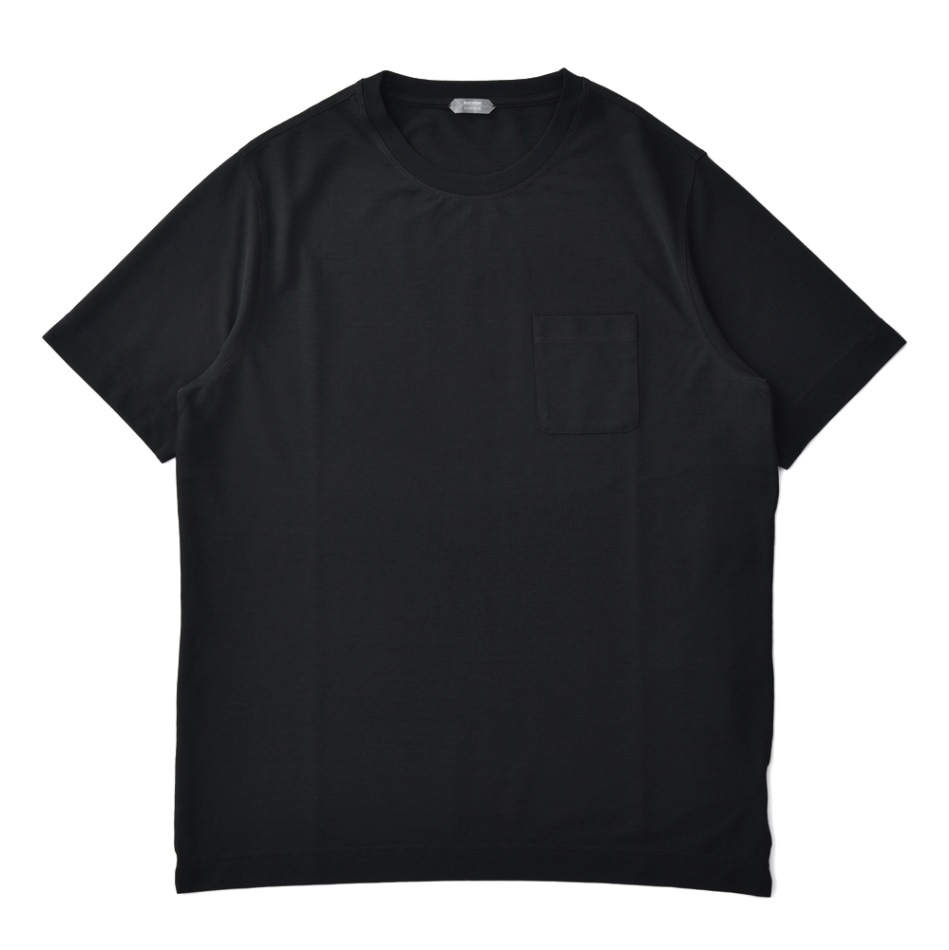 ZANONE ザノーネ 812598-Z0380 アイスコットン ポケット Tシャツ BLACK