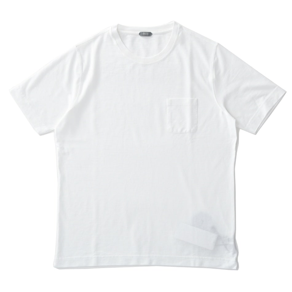 ZANONE ザノーネ 812598-Z0380 アイスコットン ポケット Tシャツ WHITE