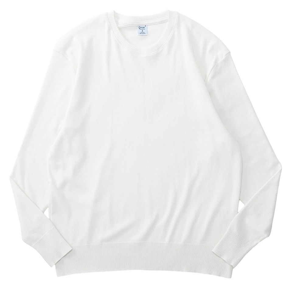 GICIPI ジチピ 2301A LUPO ルーポ COTONE SOFT ソフトコットン クルーネック リラックスフィットニットソー WHITE