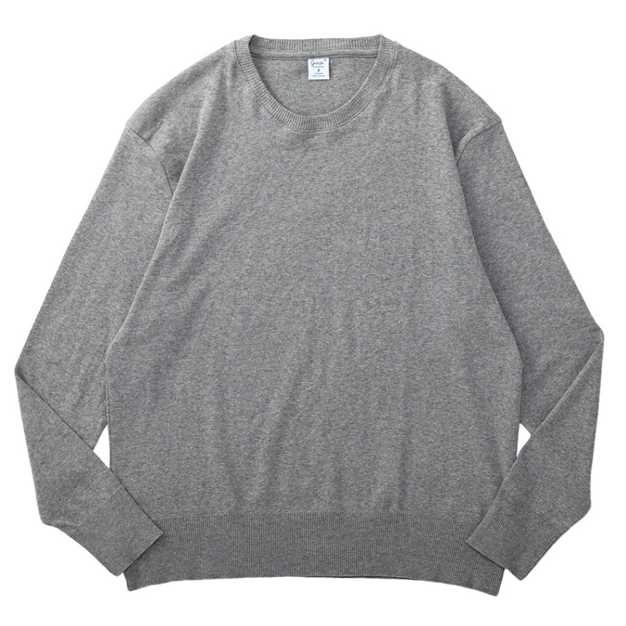 GICIPI ジチピ 2301A LUPO ルーポ COTONE SOFT ソフトコットン クルーネック リラックスフィットニットソー GRAY