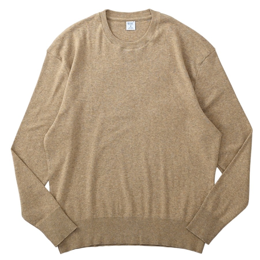 GICIPI ジチピ 2301A LUPO ルーポ COTONE SOFT ソフトコットン クルーネック リラックスフィットニットソー BEIGE