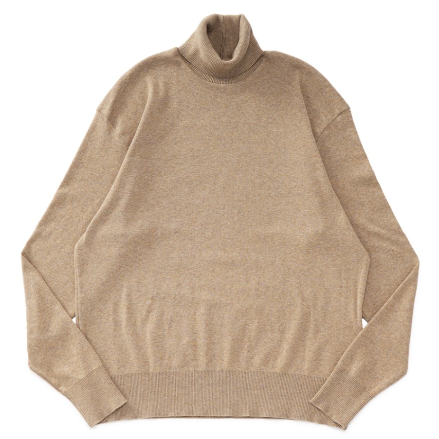 GICIPI ジチピ 2302A TIGRE ティーグレ COTONE SOFT ソフトコットン タートルネック リラックスフィットニットソー BEIGE