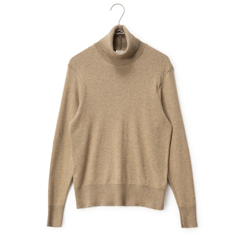 GICIPI ジチピ 2312A ANANAS アナナス COTONE SOFT ソフトコットン タートルネック ロングスリーブニットソー BEIGE