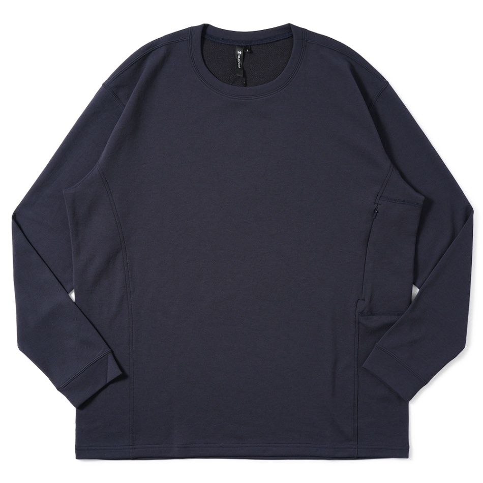 POUTNIK THE URBAN TRAVELER BY TILAK ポートニック ティラック DEL-TEE L/S デルティー ロングスリーブ ポケット NAVY