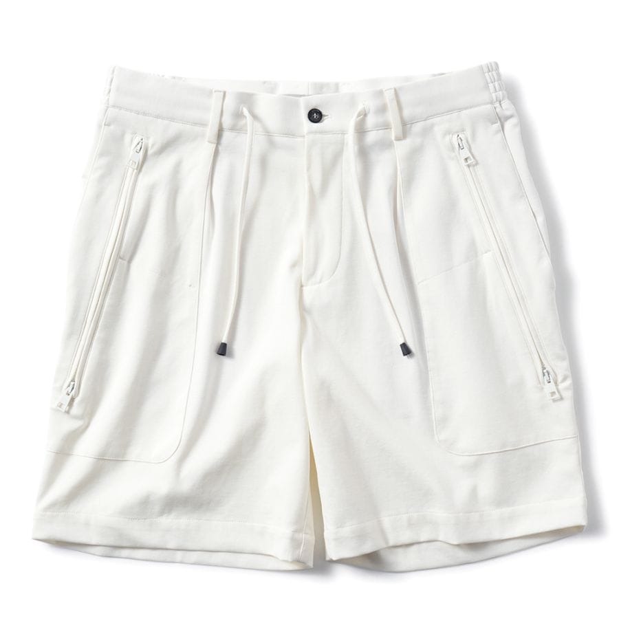 giab's ARCHIVIO ジャブスアルキヴィオ COSIMO A3573 コジモ ニューウォッシャブルジャージー ショートパンツ WHITE