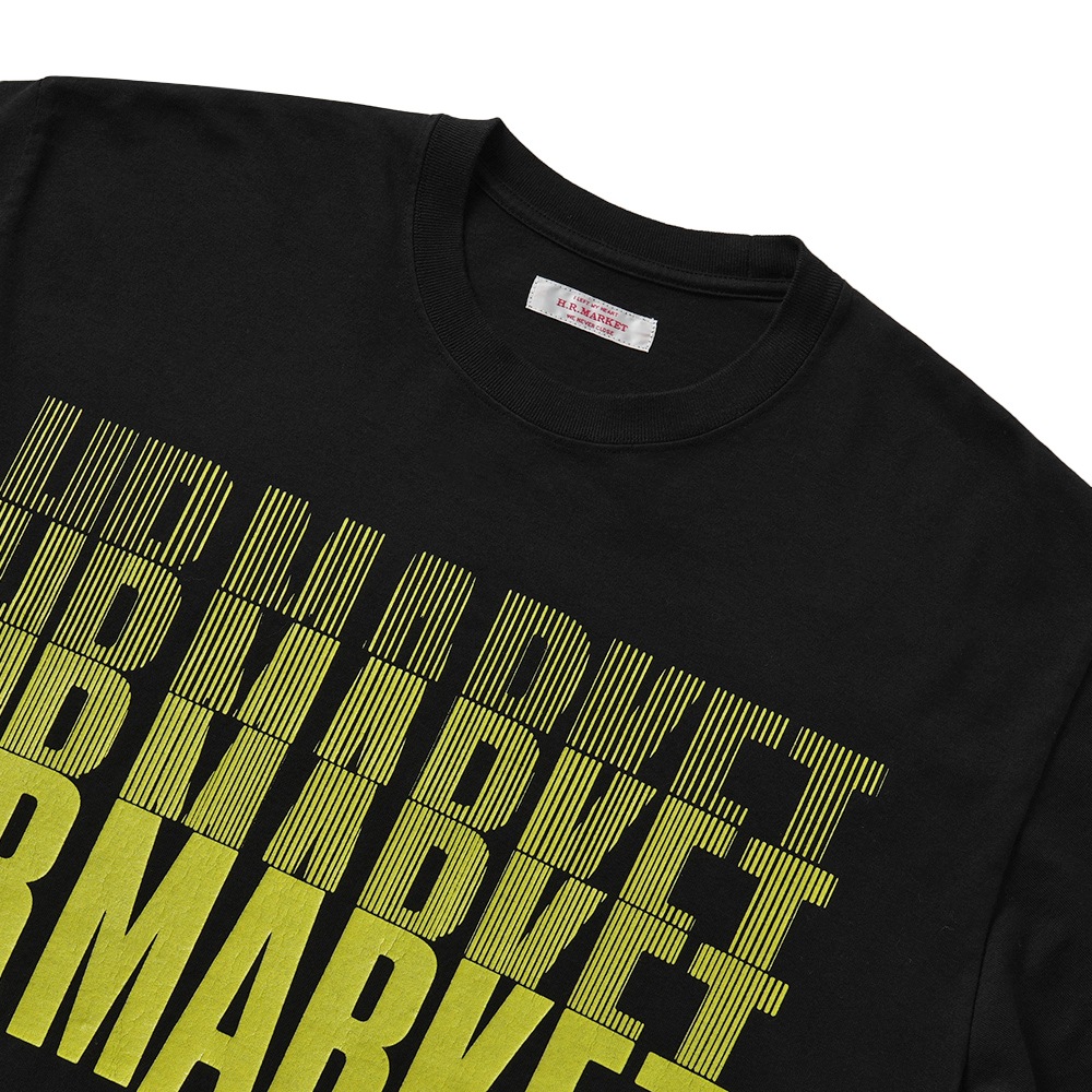 HOLLYWOOD RANCH MARKET ハリウッドランチマーケット グラデーションストライプ HRMARKET ロングスリーブ Tシャツ 1010110 BLACK