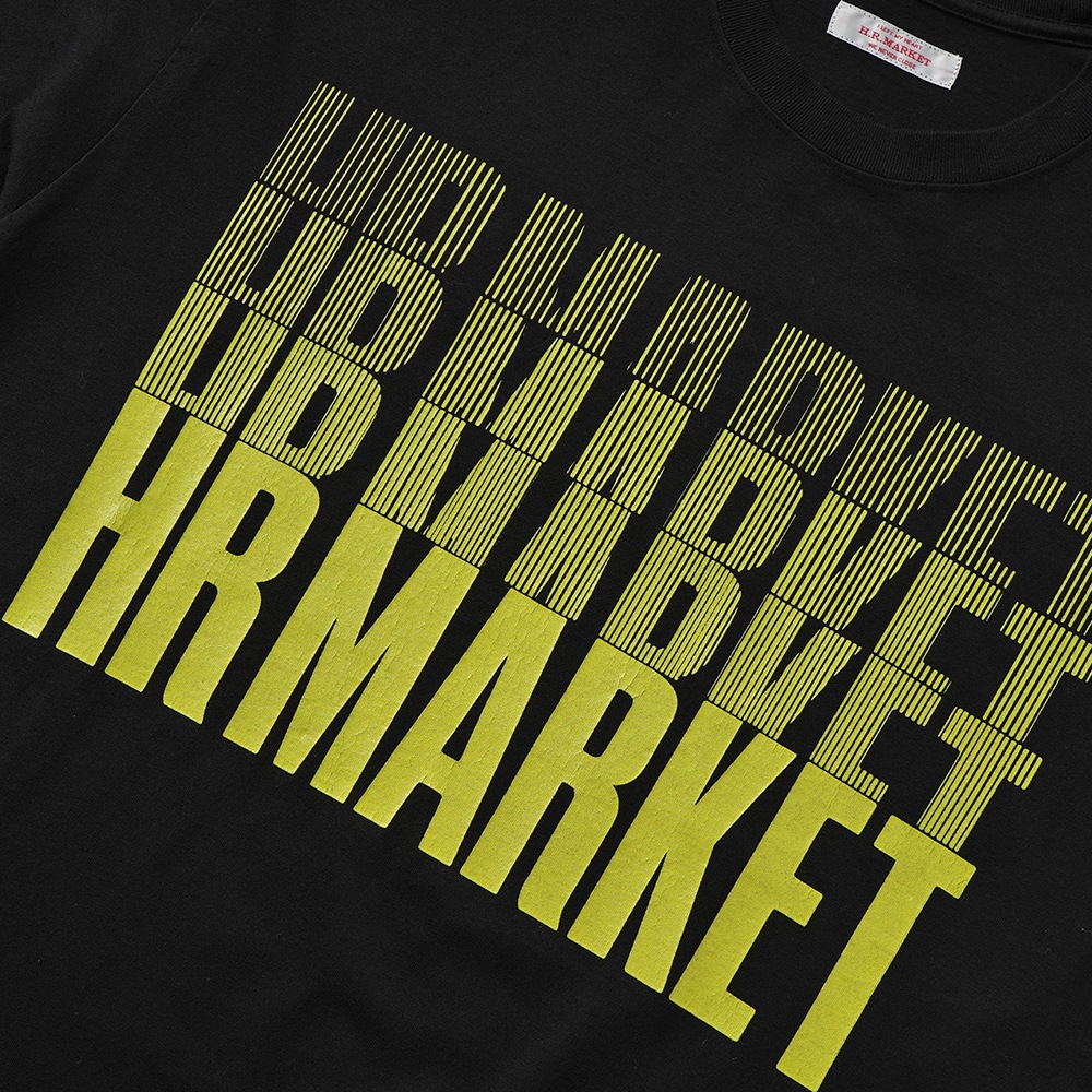 HOLLYWOOD RANCH MARKET ハリウッドランチマーケット グラデーションストライプ HRMARKET ロングスリーブ Tシャツ 1010110 BLACK