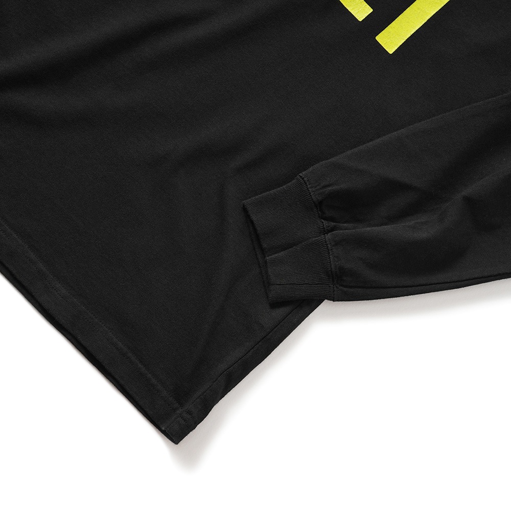 HOLLYWOOD RANCH MARKET ハリウッドランチマーケット グラデーションストライプ HRMARKET ロングスリーブ Tシャツ 1010110 BLACK