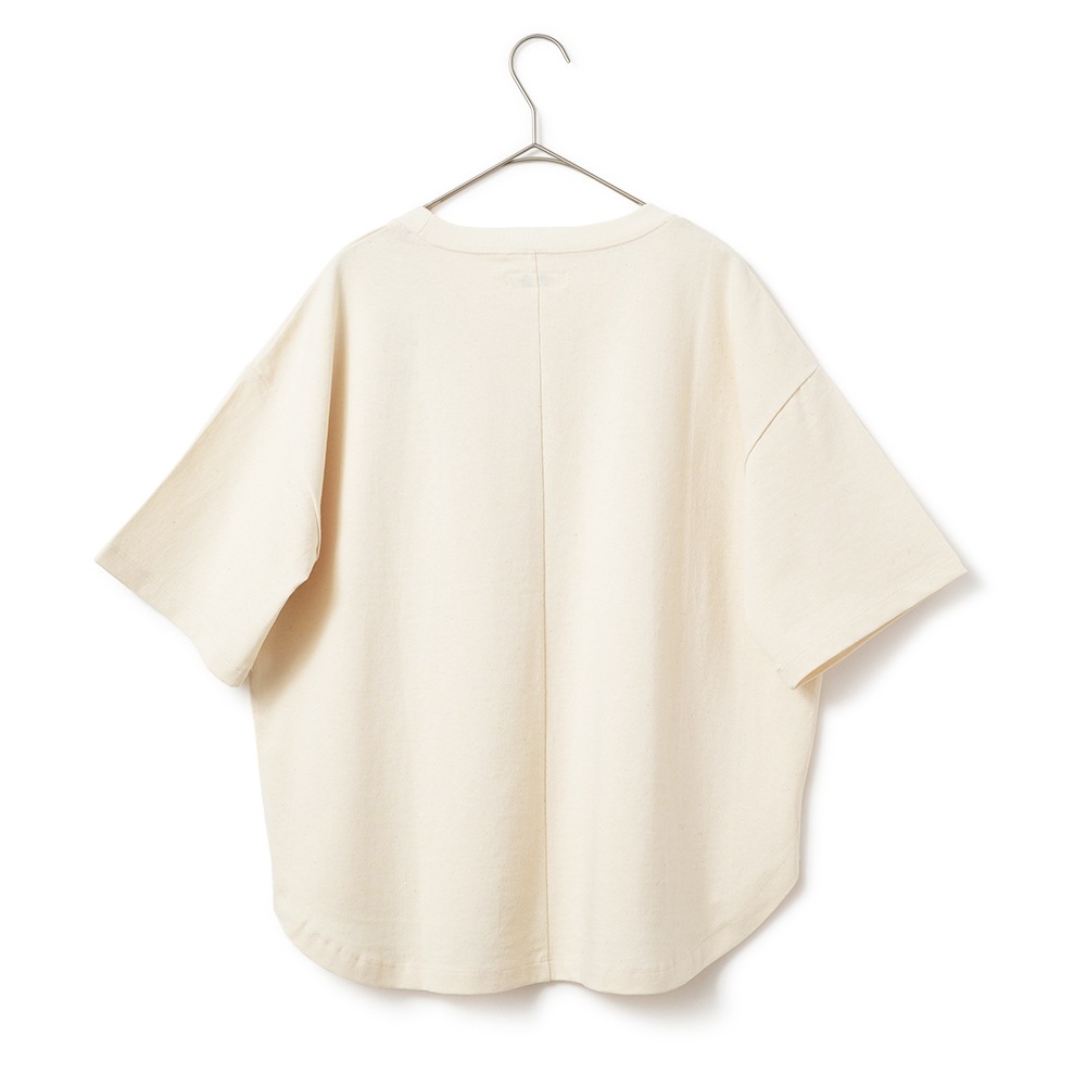 HOLLYWOOD RANCH MARKET ハリウッドランチマーケット Hエンブロイダリー ラウンドヘムTシャツ ウイメンズ 1006667 NATURAL