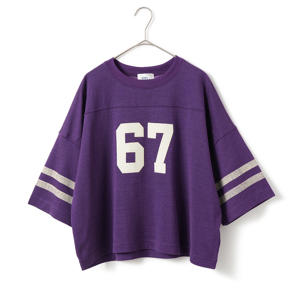 St.Johns 3rd club セント ジョンズ サード クラブ 67 フットボールTシャツ SJ25-045 PURPLE×WHITE