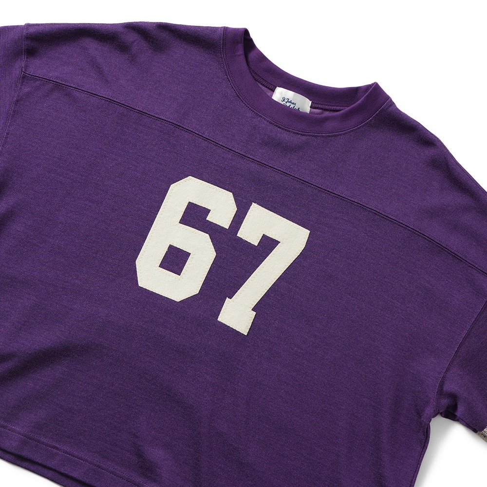 St.Johns 3rd club セント ジョンズ サード クラブ 67 フットボールTシャツ SJ25-045 PURPLE×WHITE