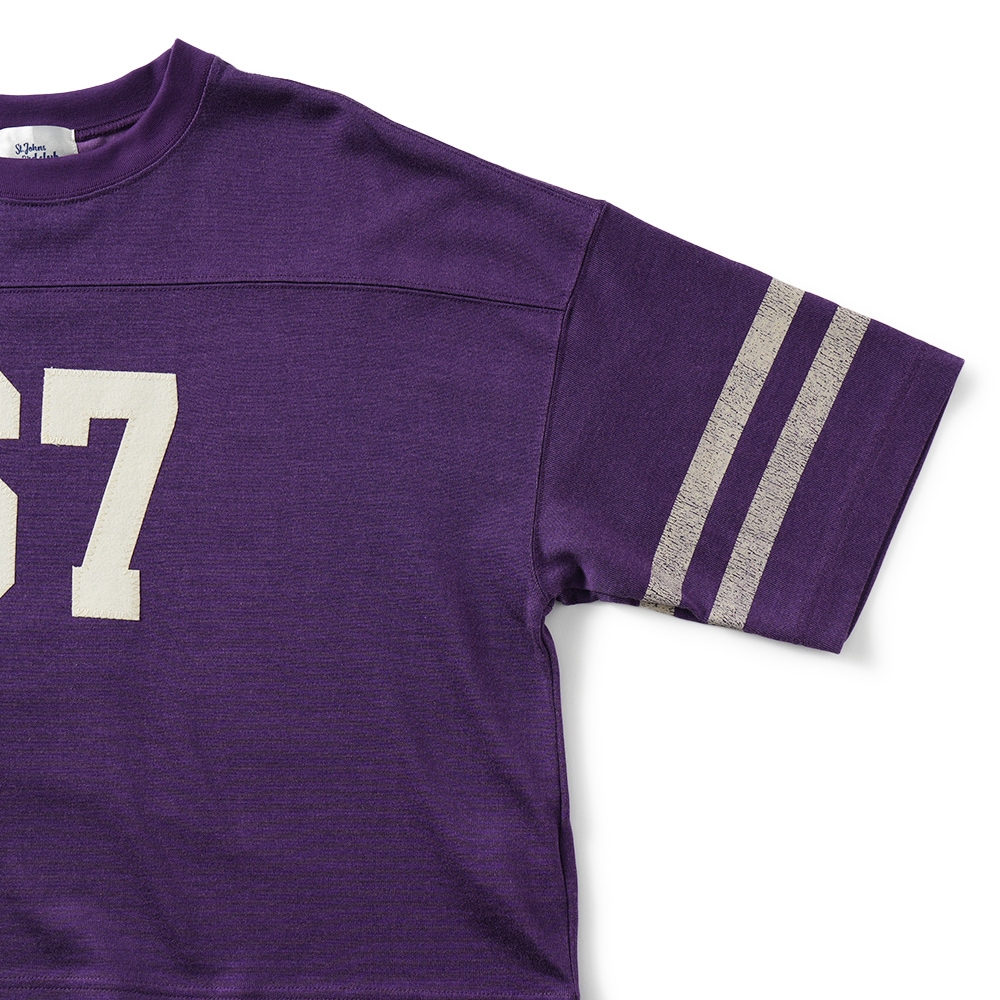 St.Johns 3rd club セント ジョンズ サード クラブ 67 フットボールTシャツ SJ25-045 PURPLE×WHITE