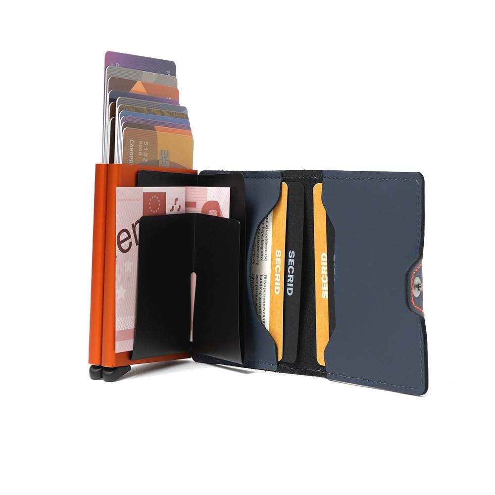 SECRID セクリッド TWINWALLET MATTE ツインウォレット NIGHT BLUE&ORANGE