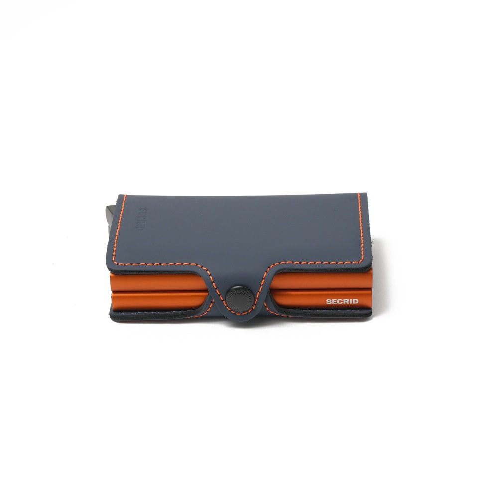 SECRID セクリッド TWINWALLET MATTE ツインウォレット NIGHT BLUE&ORANGE