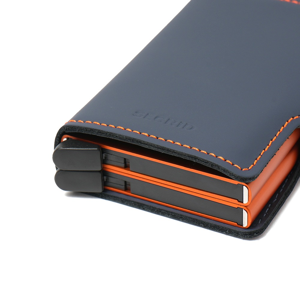 SECRID セクリッド TWINWALLET MATTE ツインウォレット NIGHT BLUE&ORANGE
