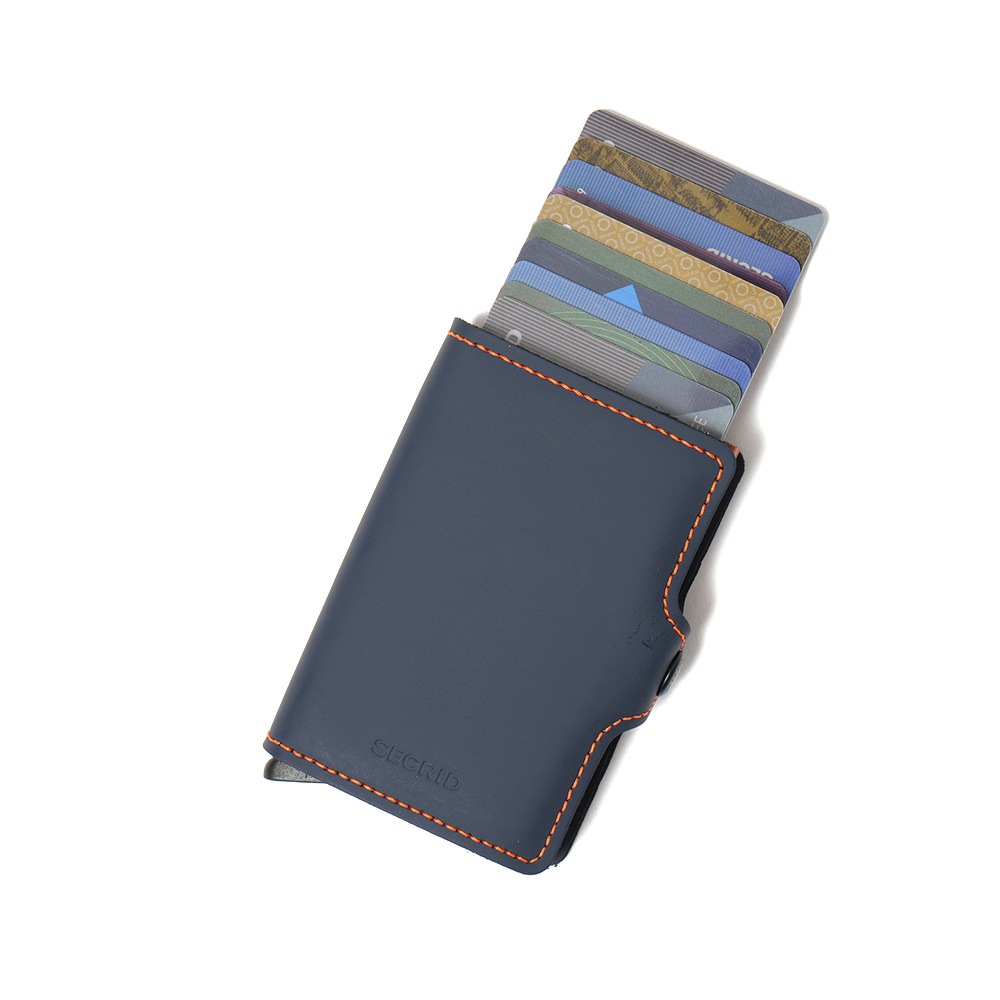SECRID セクリッド TWINWALLET MATTE ツインウォレット NIGHT BLUE&ORANGE