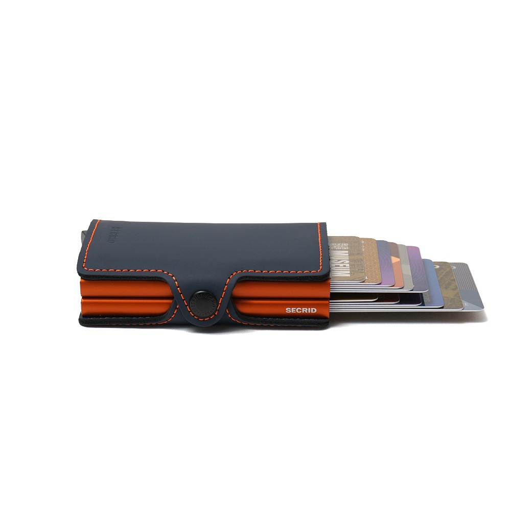 SECRID セクリッド TWINWALLET MATTE ツインウォレット NIGHT BLUE&ORANGE