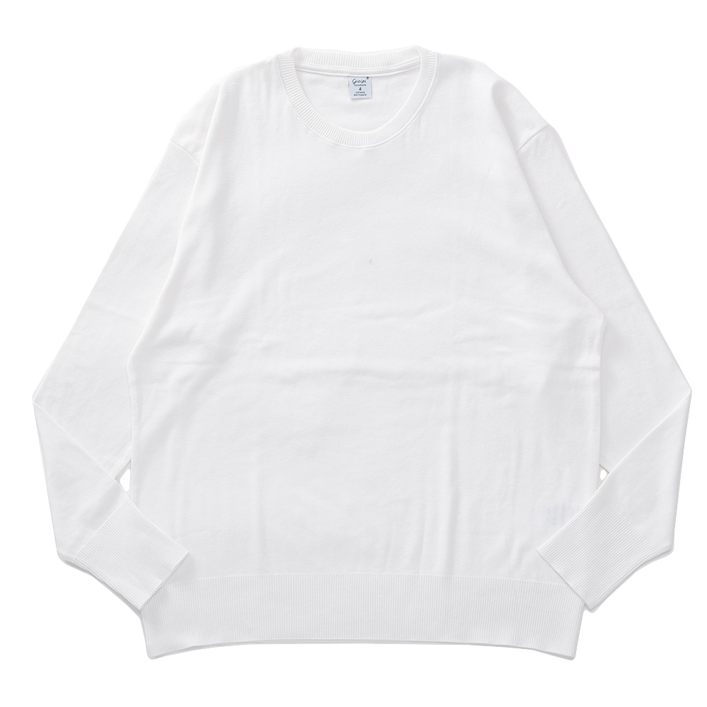 GICIPI ジチピ 2201A LUPO CotoneSoft ソフトコットン クルーネック ロングスリーブTシャツ WHITE