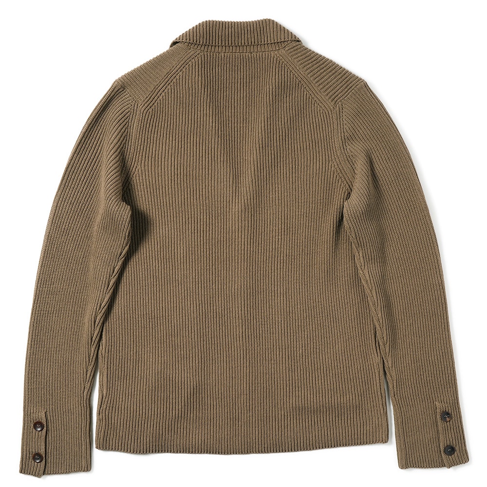 ZANONE ザノーネ GIACCA コットン リブ ニットジャケット 813054-ZM367 KHAKI BEIGE