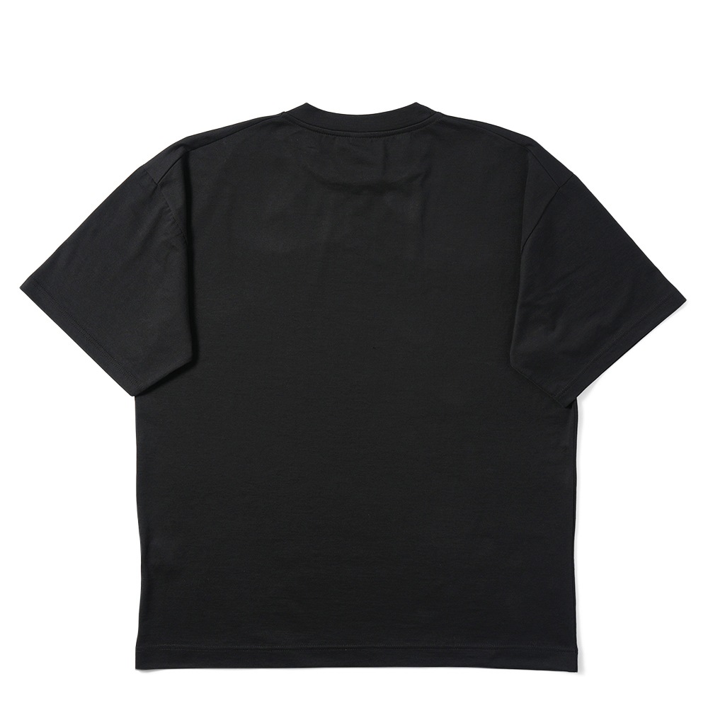 GICIPI ジチピ 2404P GRANCHIO Jersey Doppio Ritorto グラーンキオ ジャージ ドッピオ リトルト 双糸ジャージ クルーネック 半袖カットソー BLACK