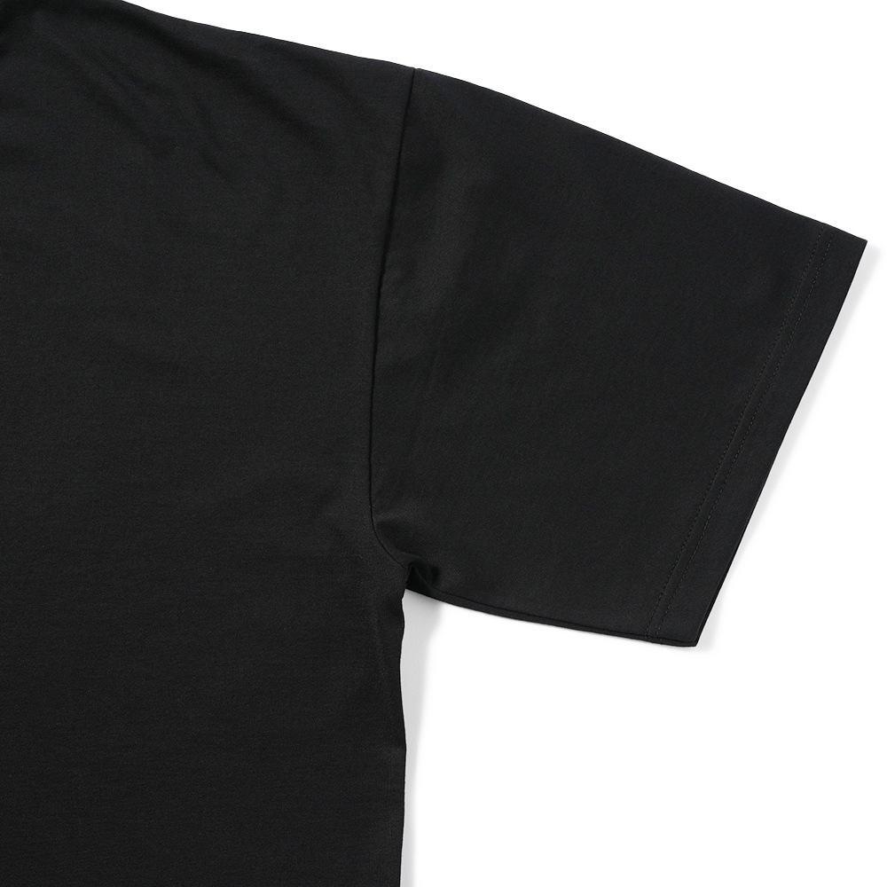 GICIPI ジチピ 2404P GRANCHIO Jersey Doppio Ritorto グラーンキオ ジャージ ドッピオ リトルト 双糸ジャージ クルーネック 半袖カットソー BLACK