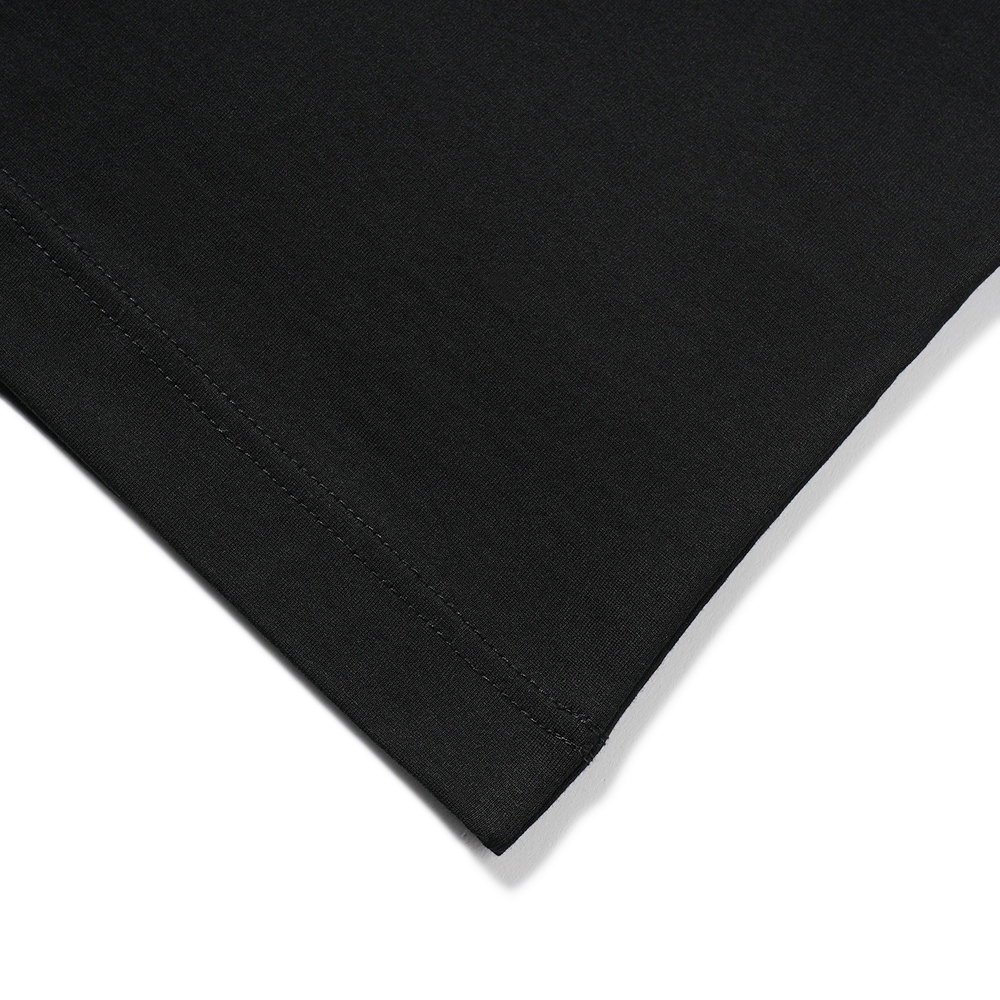 GICIPI ジチピ 2404P GRANCHIO Jersey Doppio Ritorto グラーンキオ ジャージ ドッピオ リトルト 双糸ジャージ クルーネック 半袖カットソー BLACK