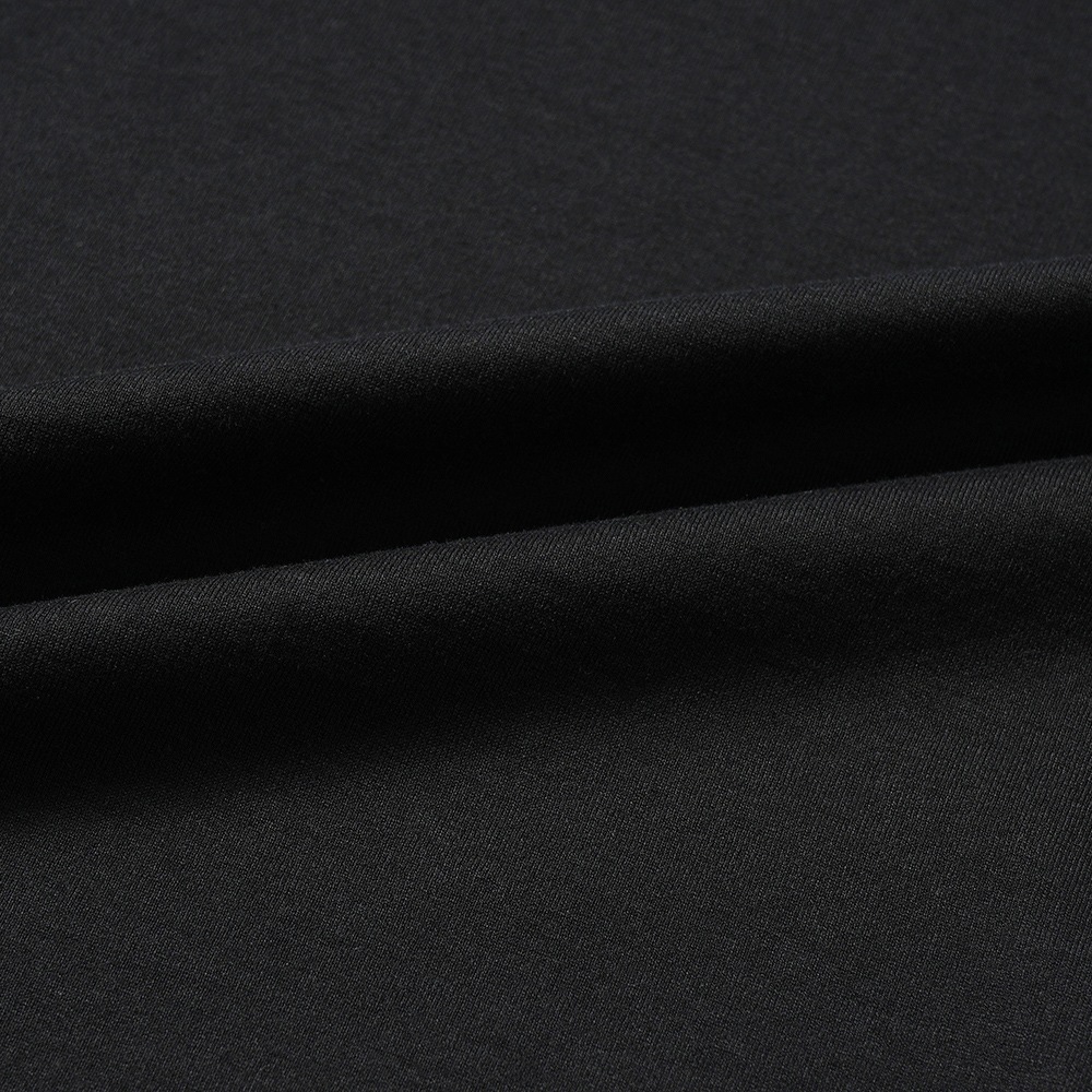 GICIPI ジチピ 2404P GRANCHIO Jersey Doppio Ritorto グラーンキオ ジャージ ドッピオ リトルト 双糸ジャージ クルーネック 半袖カットソー BLACK