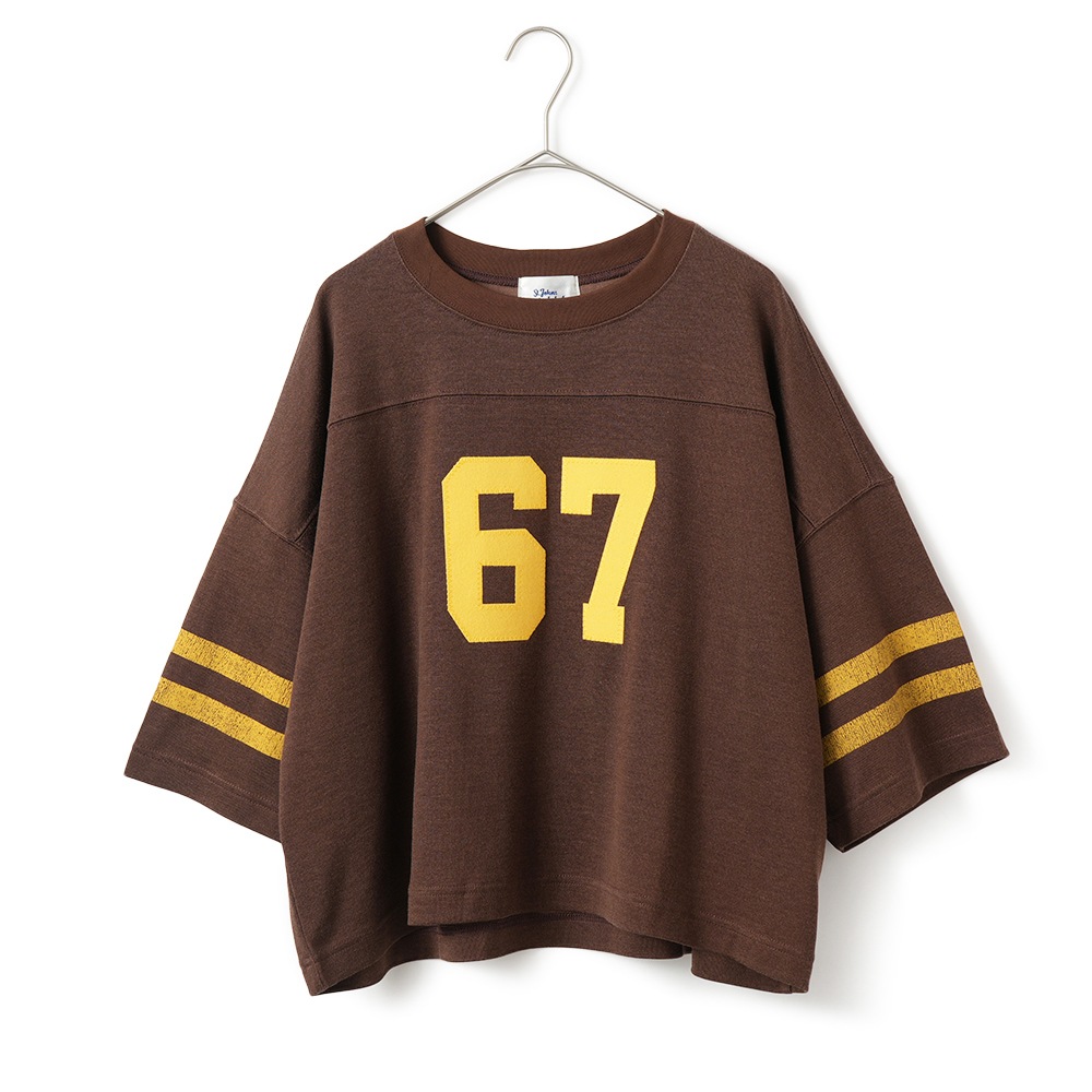 St.Johns 3rd club セント ジョンズ サード クラブ 67 フットボールTシャツ SJ25-045 BROWN×YELLOW