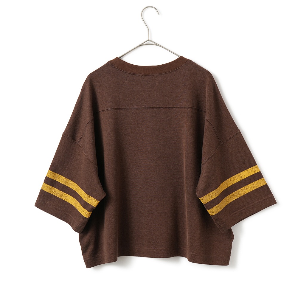 St.Johns 3rd club セント ジョンズ サード クラブ 67 フットボールTシャツ SJ25-045 BROWN×YELLOW