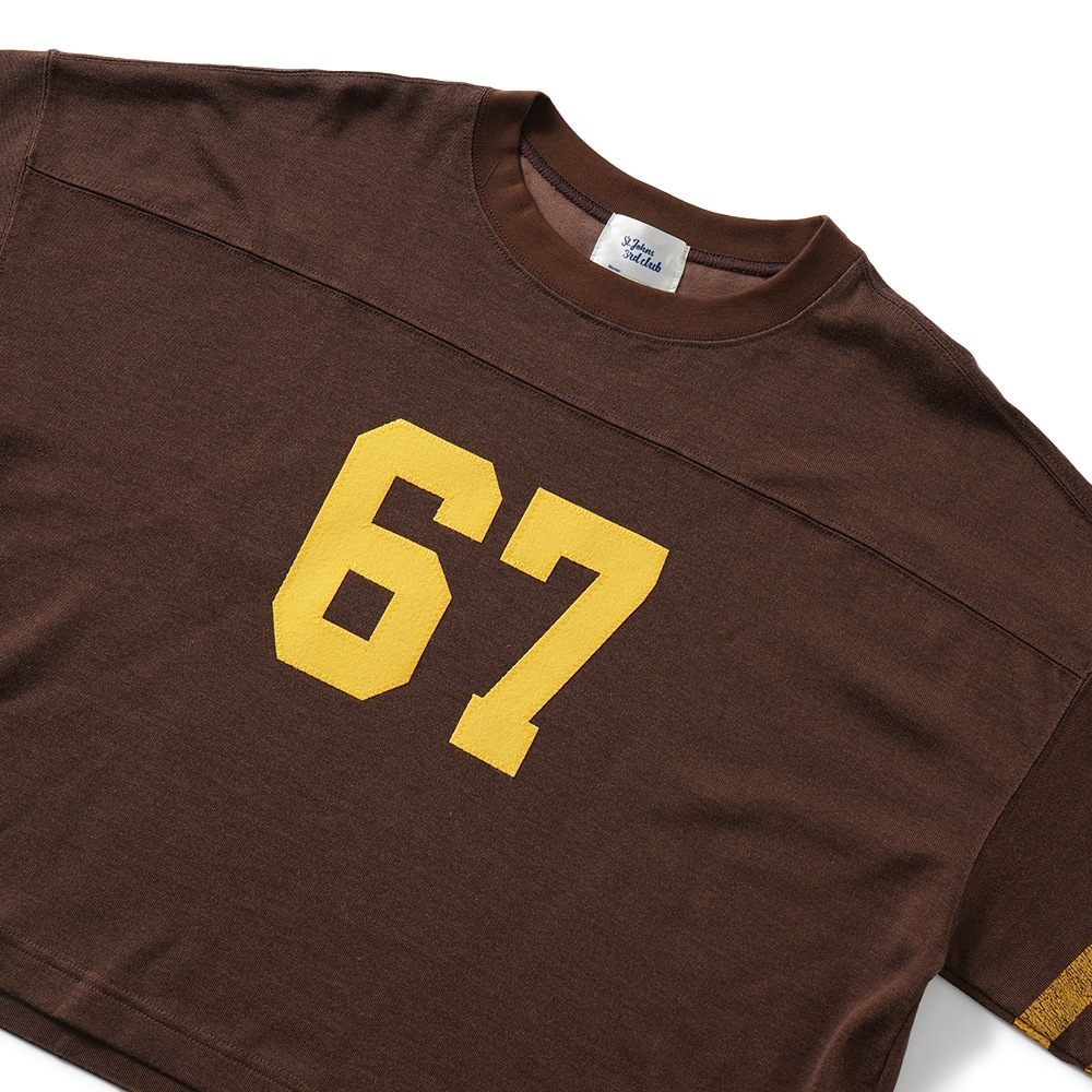 St.Johns 3rd club セント ジョンズ サード クラブ 67 フットボールTシャツ SJ25-045 BROWN×YELLOW