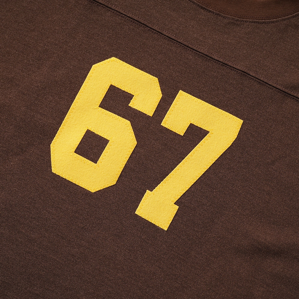 St.Johns 3rd club セント ジョンズ サード クラブ 67 フットボールTシャツ SJ25-045 BROWN×YELLOW