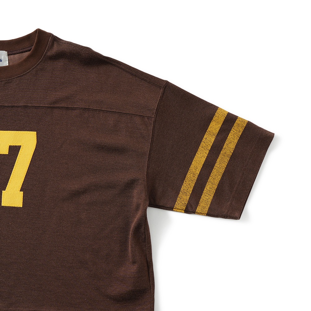 St.Johns 3rd club セント ジョンズ サード クラブ 67 フットボールTシャツ SJ25-045 BROWN×YELLOW