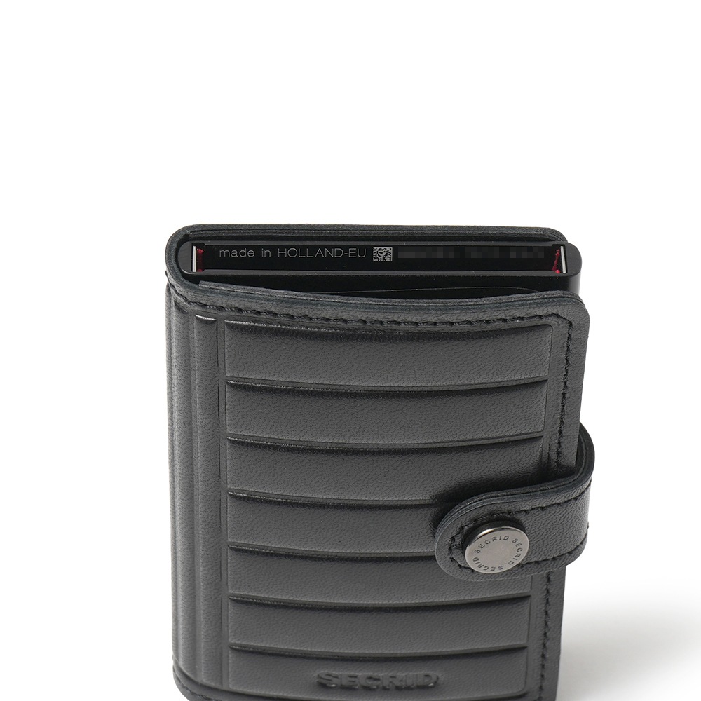 SECRID セクリッド PREMIUM MINIWALLET EMBOSS LINES ミニウォレット BLACK