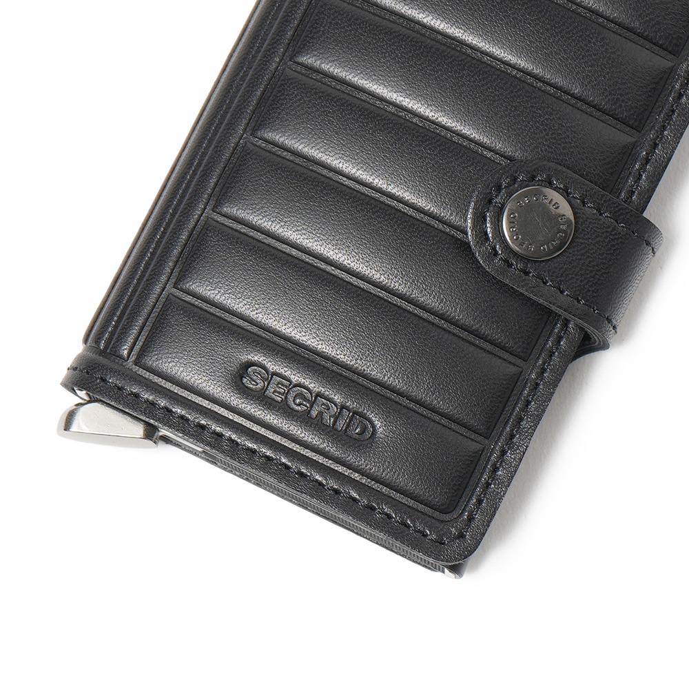 SECRID セクリッド PREMIUM MINIWALLET EMBOSS LINES ミニウォレット BLACK