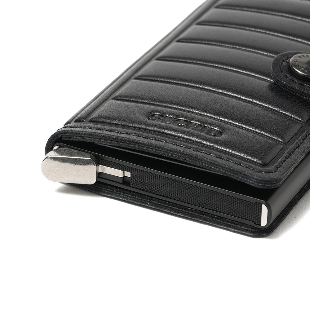 SECRID セクリッド PREMIUM MINIWALLET EMBOSS LINES ミニウォレット BLACK