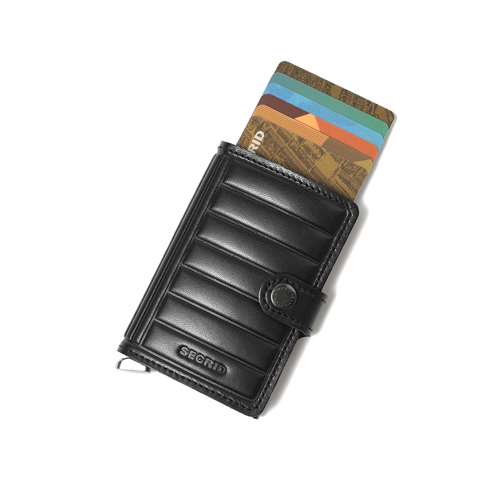 SECRID セクリッド PREMIUM MINIWALLET EMBOSS LINES ミニウォレット BLACK