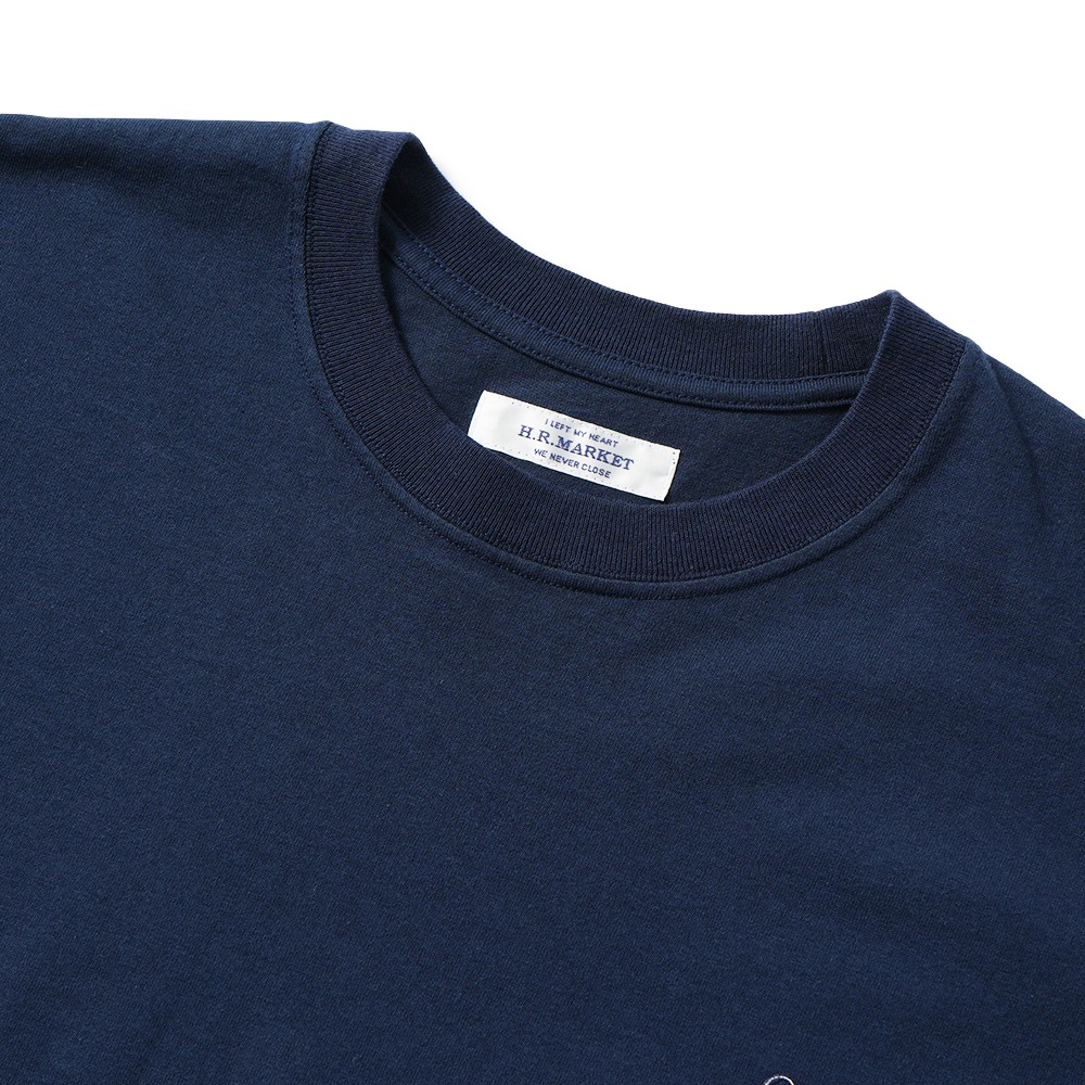 HOLLYWOOD RANCH MARKET ハリウッドランチマーケット オーガニックコットン ハートインHRM ロングスリーブTシャツ 1008627 NAVY