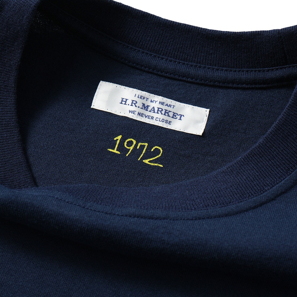 HOLLYWOOD RANCH MARKET ハリウッドランチマーケット オーガニックコットン ハートインHRM ロングスリーブTシャツ 1008627 NAVY