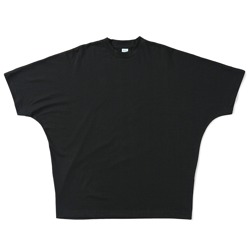 GICIPI ジチピ 2506P MERLUZZO Jersey Doppio Ritorto メルルッーツ クルーネック リラックスフィット ドルマンスリーブ Tシャツ NERO